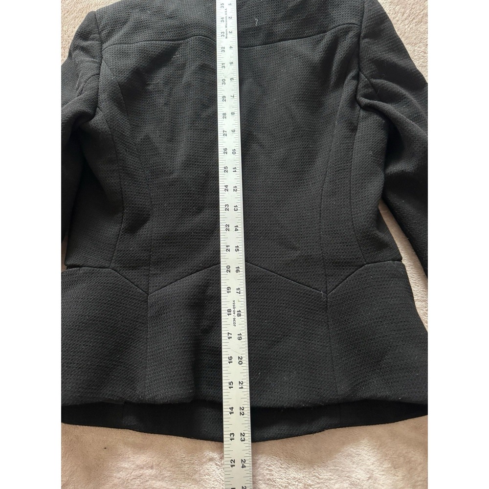 Reiss Women's Blazer‎ Black Micro Check 1 Button Sullivan Wool Blend Size Small - Picture 9 of 9